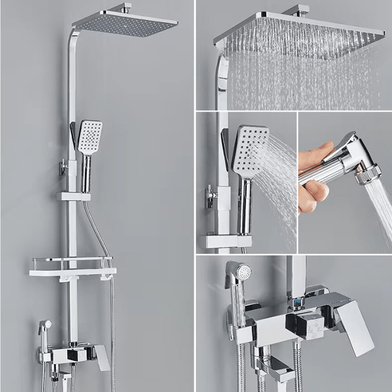 Ensemble de douche - AquaFlow - Douche pluie de luxe - Robinet en laiton