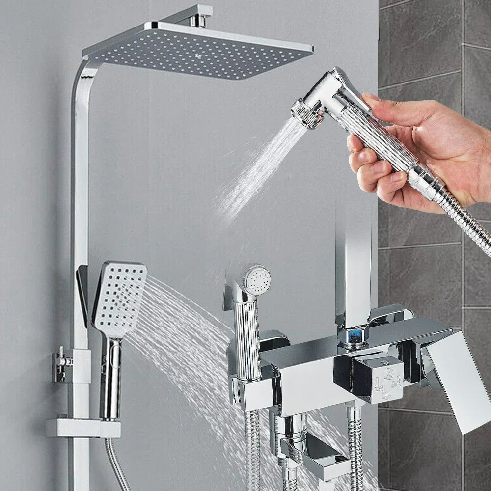 Ensemble de douche - AquaFlow - Douche pluie de luxe - Robinet en laiton