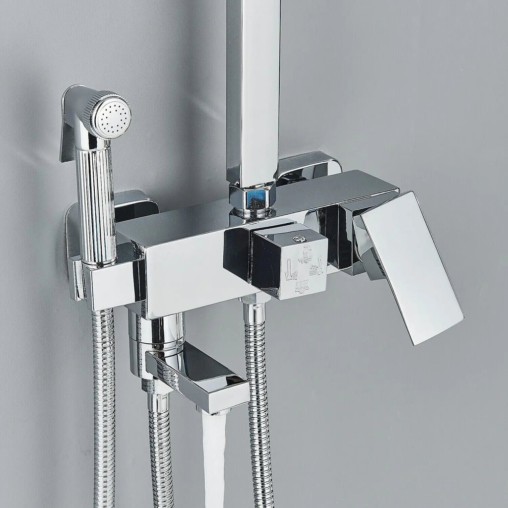 Ensemble de douche - AquaFlow - Douche pluie de luxe - Robinet en laiton