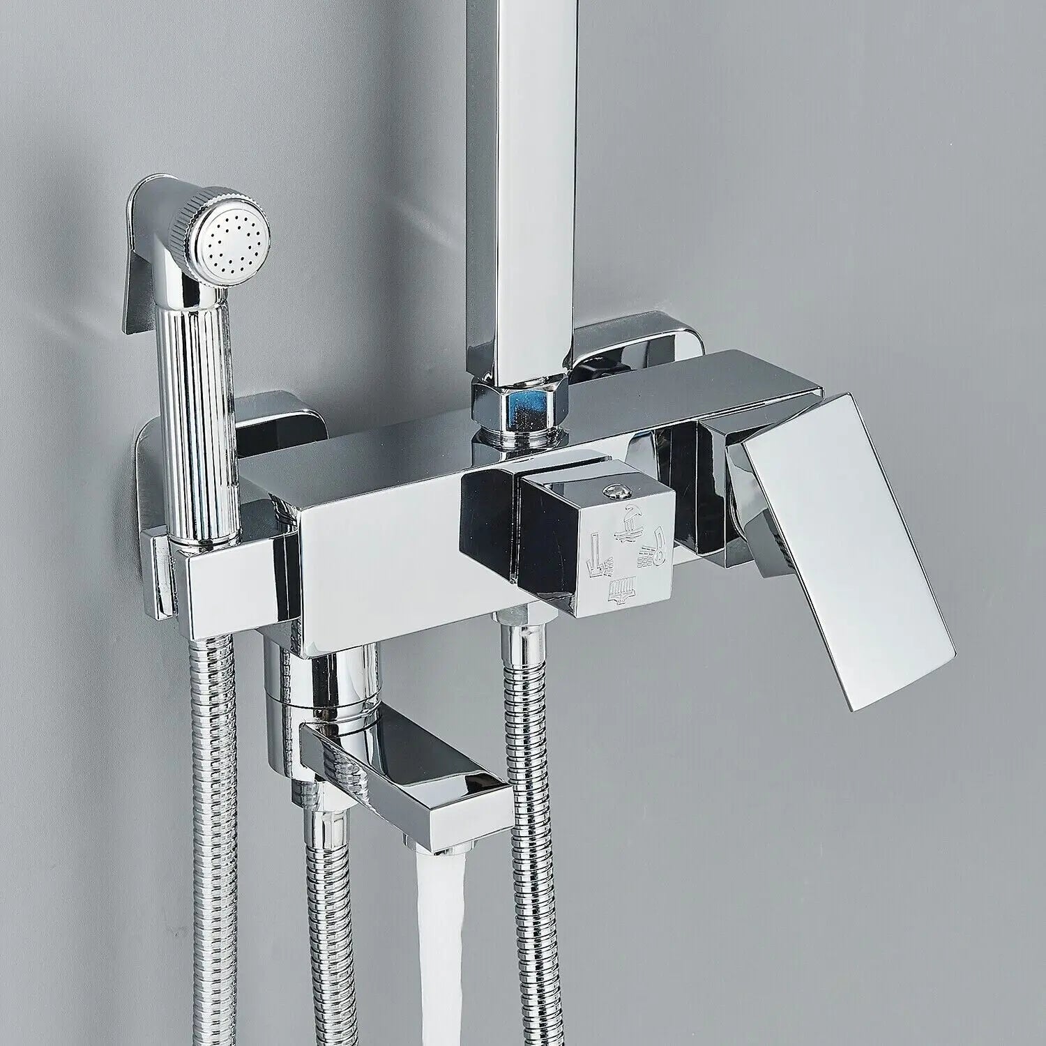 Ensemble de douche - AquaFlow - Douche pluie de luxe - Robinet en laiton