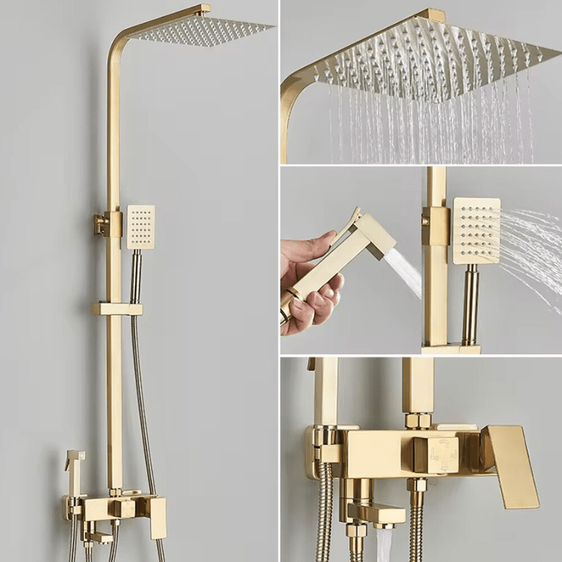 Ensemble de douche - AquaFlow - Douche pluie de luxe - Robinet en laiton