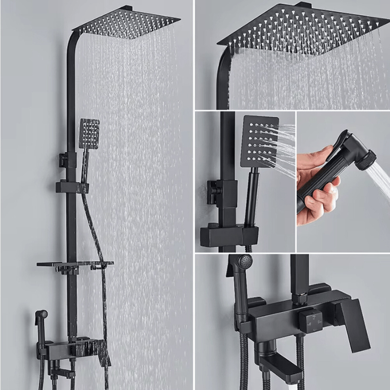 Ensemble de douche - AquaFlow - Douche pluie de luxe - Robinet en laiton