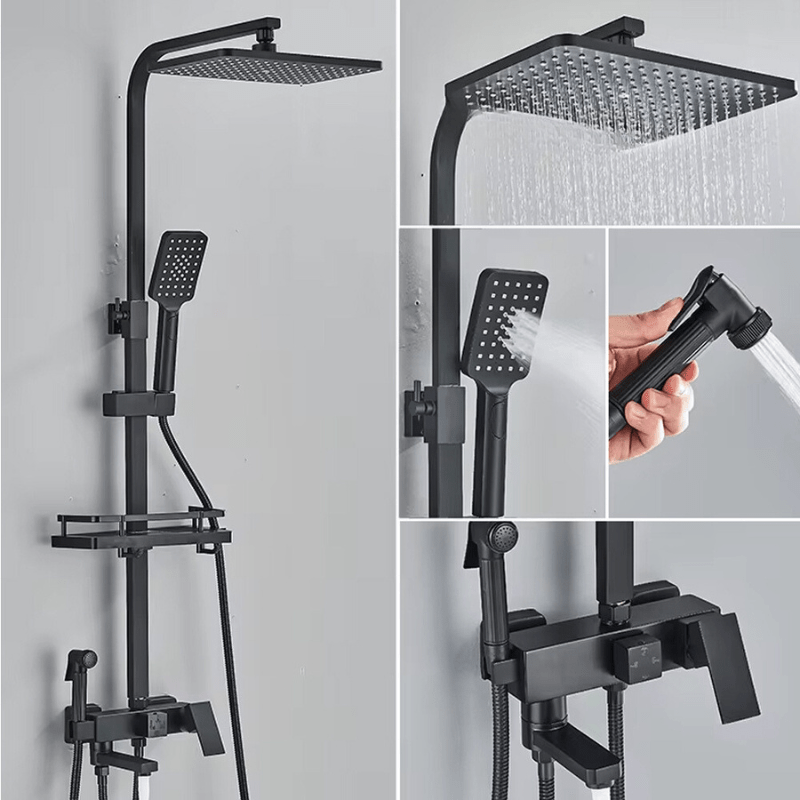 Ensemble de douche - AquaFlow - Douche pluie de luxe - Robinet en laiton