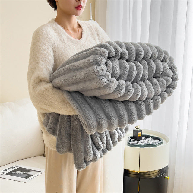 Couverture Fluffy de Luxe - Confort Ultime Doux, Chaud et Élégant