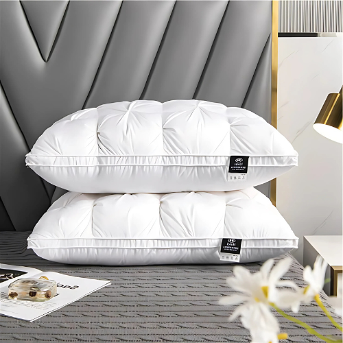 Coussin en Duvet d'Oie Unisexe Luxe pour un Confort de Sommeil Optimal