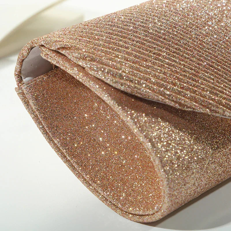 Celestia Clutch - Sac de Soirée Luxe | Or | Bandoulière Amovible