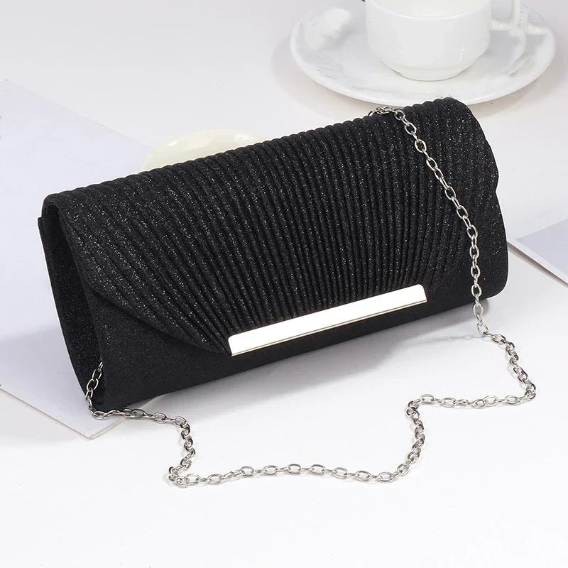 Celestia Clutch - Sac de Soirée Luxe | Or | Bandoulière Amovible