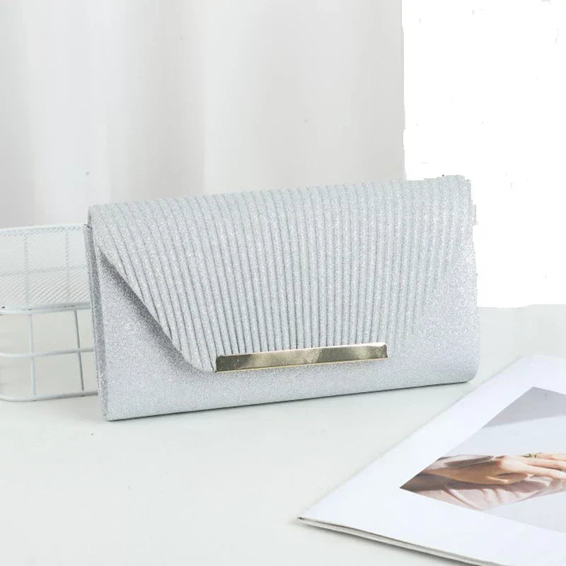 Celestia Clutch - Sac de Soirée Luxe | Or | Bandoulière Amovible