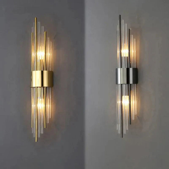 Applique LED en Cristal - Finition Dorée Luxe