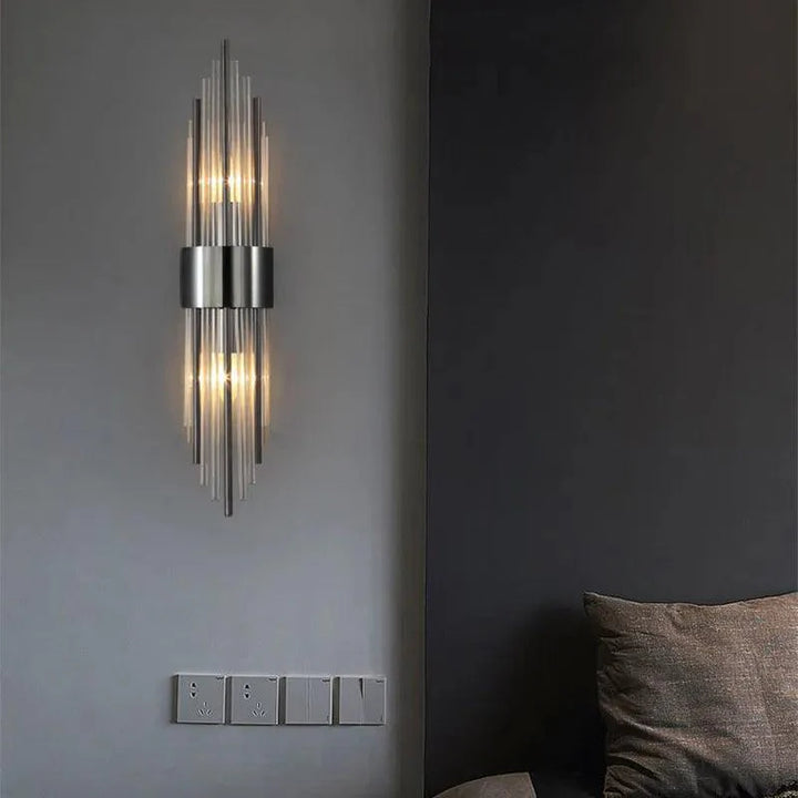 Applique LED en Cristal - Finition Dorée Luxe
