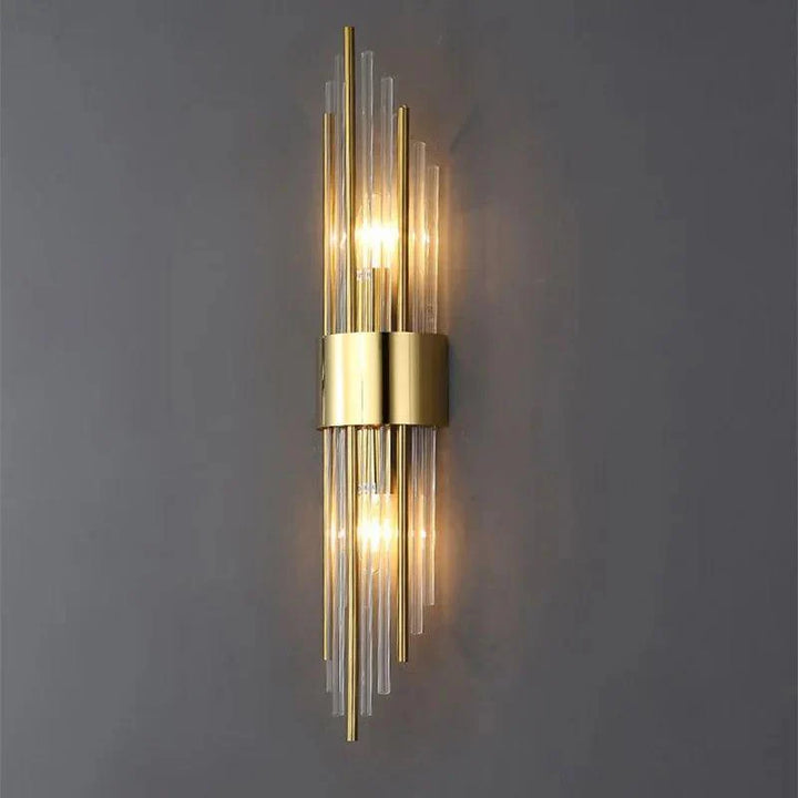 Applique LED en Cristal - Finition Dorée Luxe