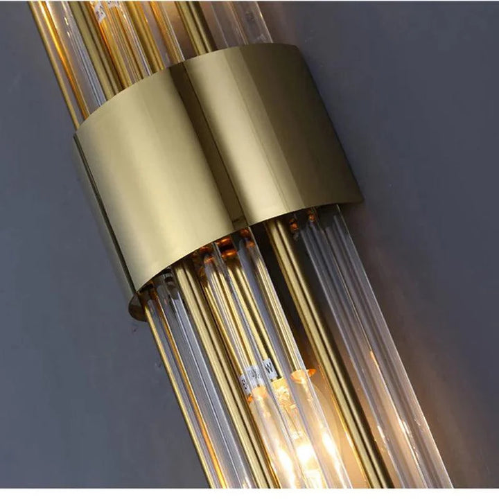 Applique LED en Cristal - Finition Dorée Luxe