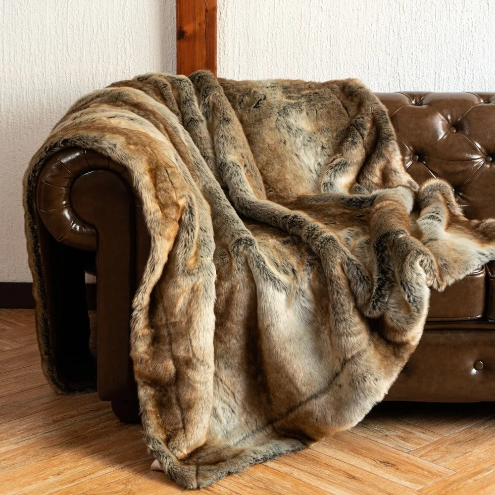 Couverture en Fourrure Synthétique de Luxe - Chaleur & Style pour Votre Maison