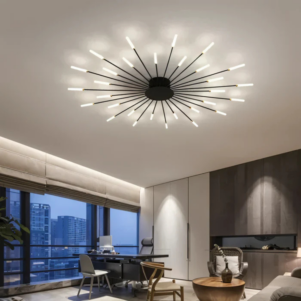 Lampe Plafonnier LED Luxe - Plafonnier Élégant | Éclairage de Salon