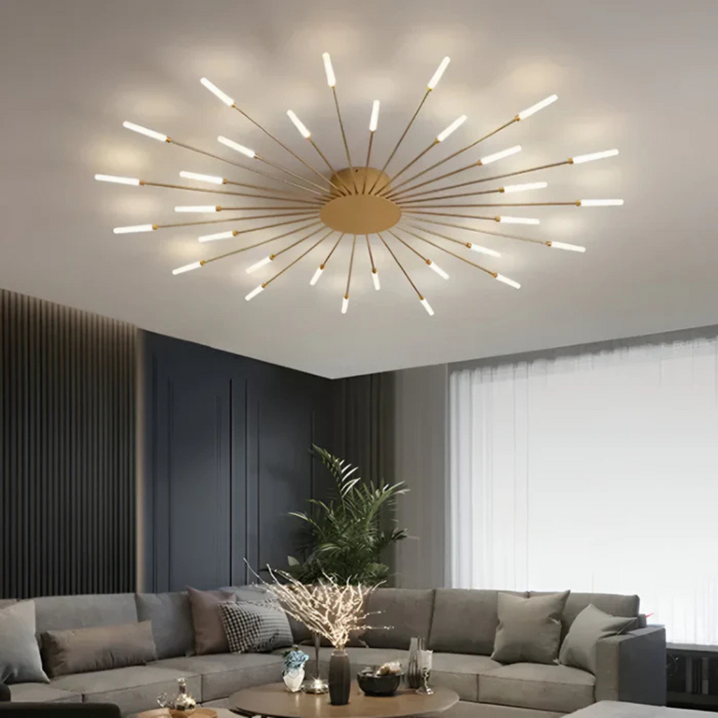 Lampe Plafonnier LED Luxe - Plafonnier Élégant | Éclairage de Salon