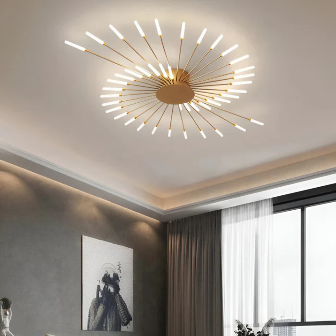 Lampe Plafonnier LED Luxe - Plafonnier Élégant | Éclairage de Salon