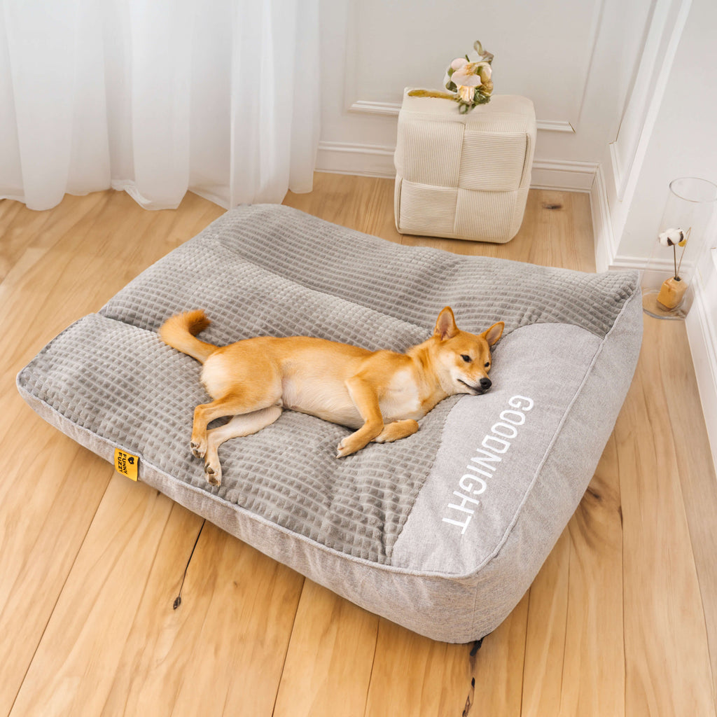 Lit pour Chien Orthopédique avec Coussin Tête – Luxe et Confort
