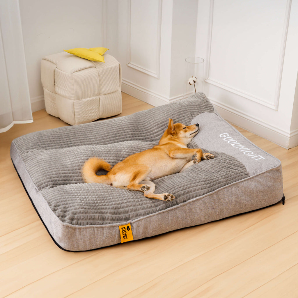Coussin Orthopédique pour Chiens Grand – Lit pour Chiens en Mousse à Mémoire de Luxe avec Coussin