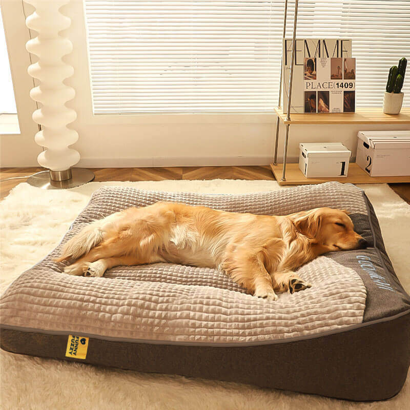 Coussin Orthopédique pour Chiens Grand – Lit pour Chiens en Mousse à Mémoire de Luxe avec Coussin