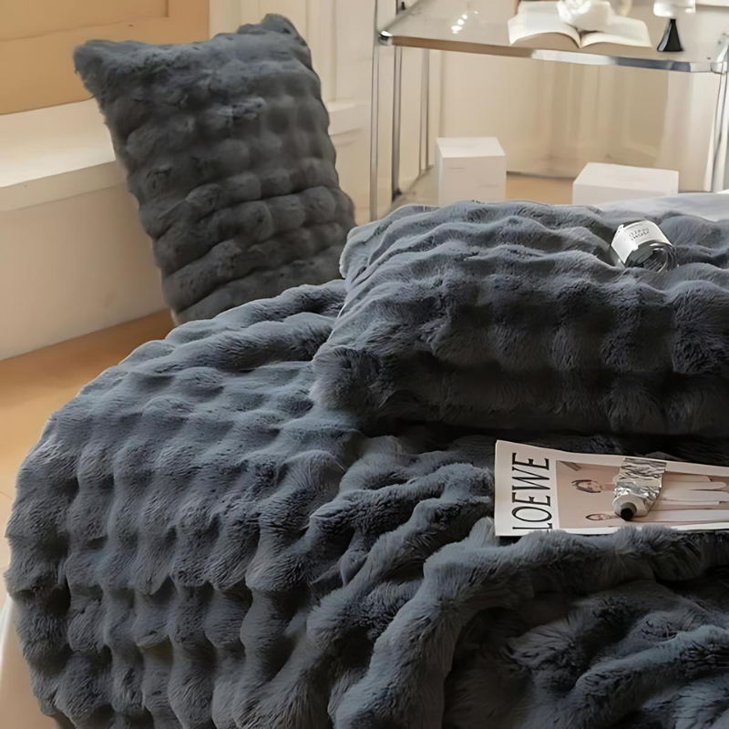 Couverture en Fleece et Fourrure Synthétique de Luxe – Literie