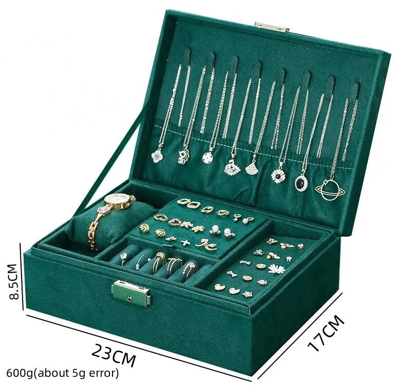 Luxueux Grand Coffret à Bijoux en Velours