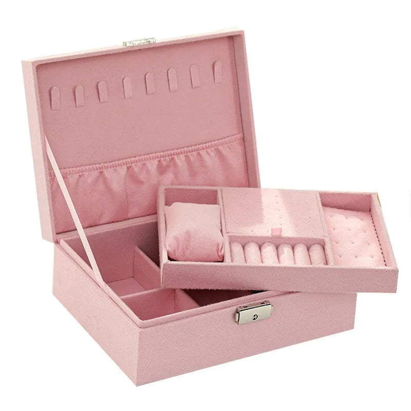 Luxueux Grand Coffret à Bijoux en Velours