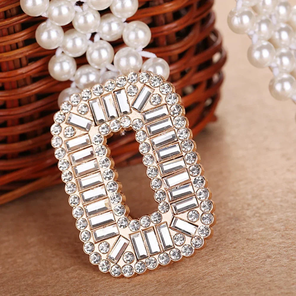 Accessoire de taille en perles luxueuses pour femmes