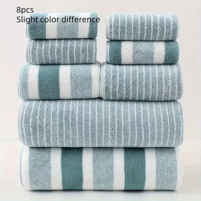 Skanto | Ensemble de serviettes en corail polaire 8 pièces – Ultra-doux & à séchage rapide