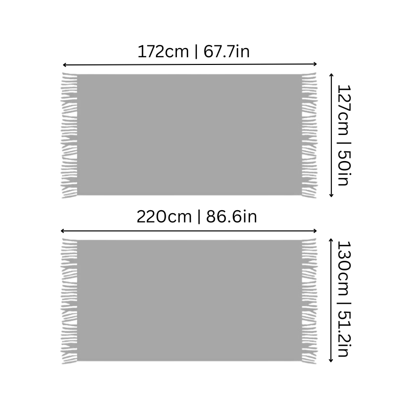 Couverture de Luxe en Style Mérinos avec Franges pour un Confort Ultime