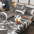 Housse de Couette Satin Uni de Luxe - SilkSerenity