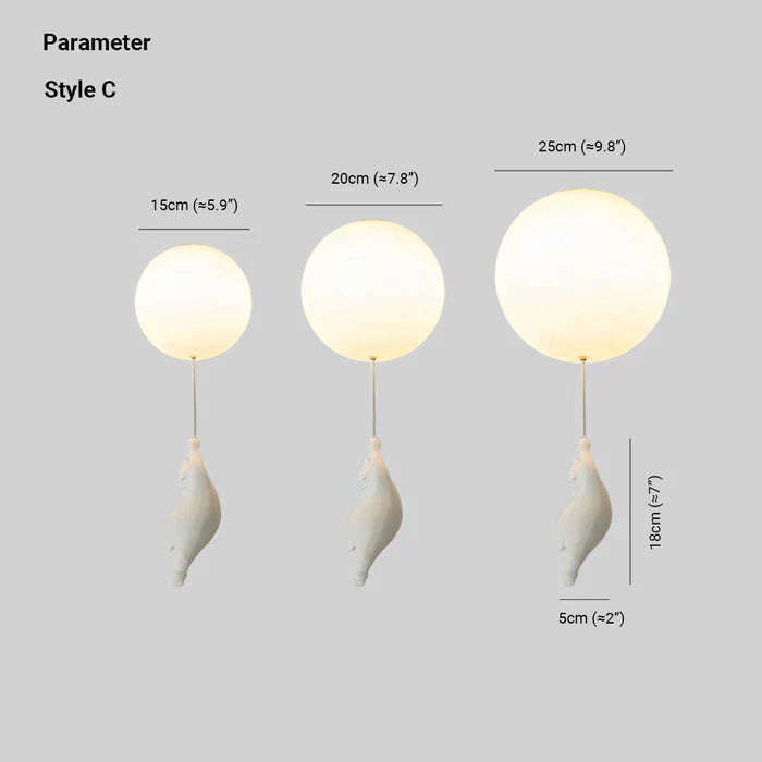 Lampe de Plafond pour Enfant avec Ours et Ballon | CloudBear Fantasy