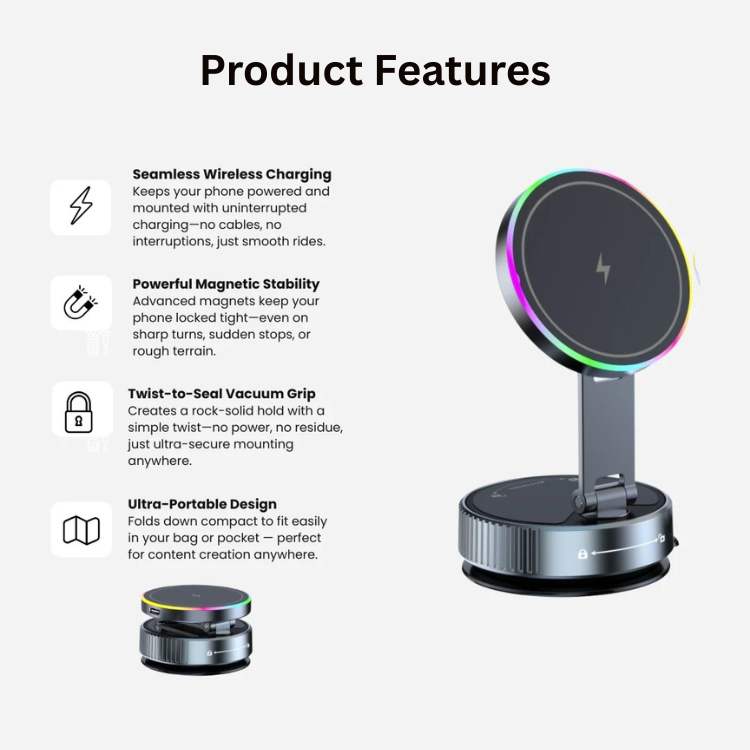 Chargeur de voiture sans fil MagLock 360