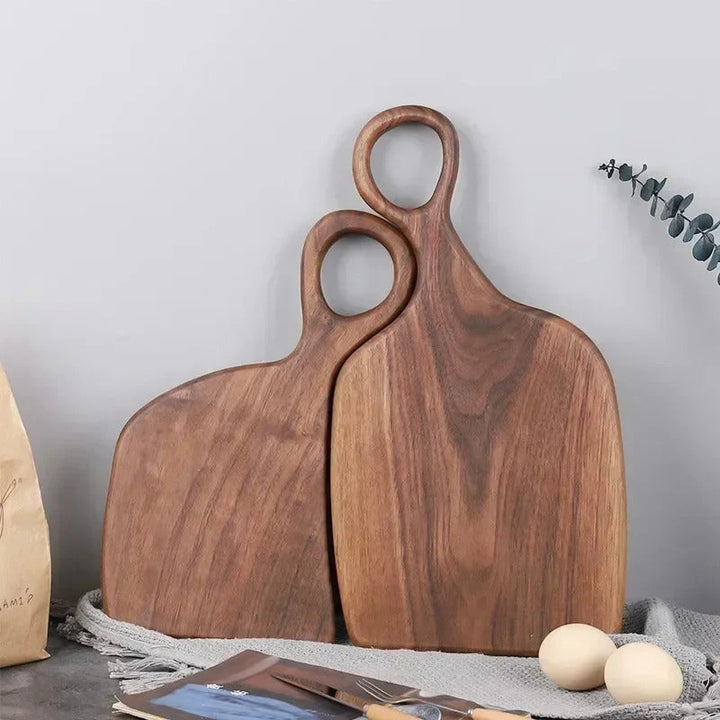 Pack de 2 planches à découper en noyer premium – Ensemble élégant et durable de planches à découper et de service