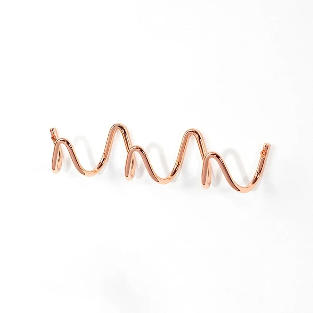 Portemanteau Moderne Ondulé pour le Mur – Portemanteau Mural Élégant avec Plusieurs Crochets