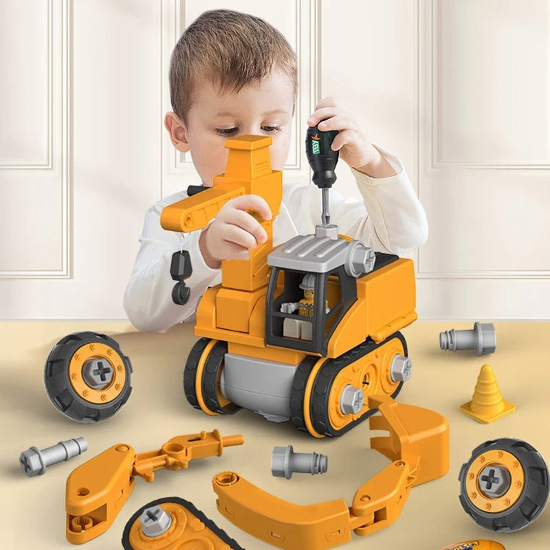 Ensemble de jeu de véhicules de construction - Éducatif et Interactif