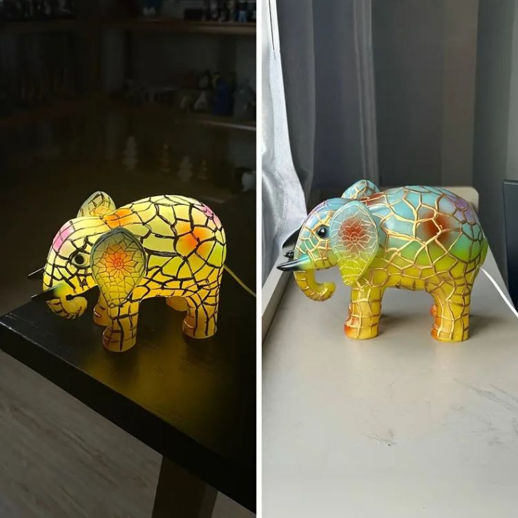 Lampe LED Éléphant Majestueux