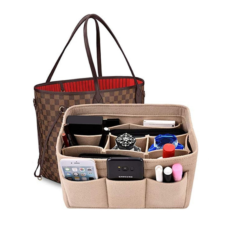 Insert Organisateur de Sac à Main et de Maquillage en Feutre