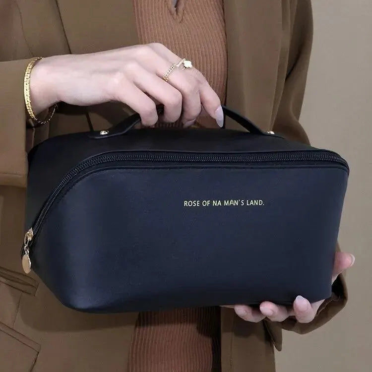 ORGANISATEUR DE MAQUILLAGE AVEC FERMETURE ÉCLAIR – SAC DE TOILETTE LUXUEUX POUR LE VOYAGE