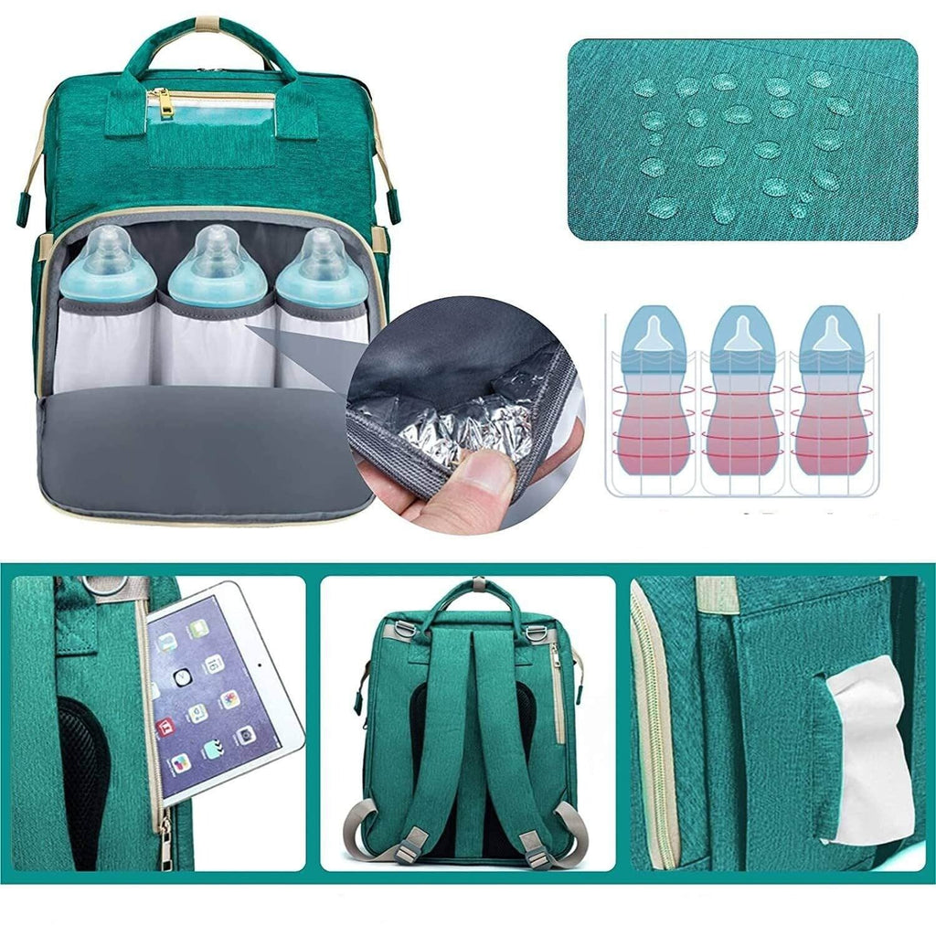 Sac à dos pour bébé convertible avec berceau pliable – Design imperméable à poches multiples