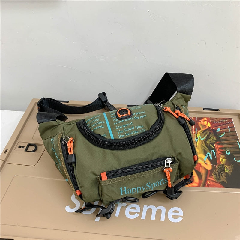Sac à taille et bandoulière pour hommes résistant à l'eau – Sac de voyage et de plein air multi-usage