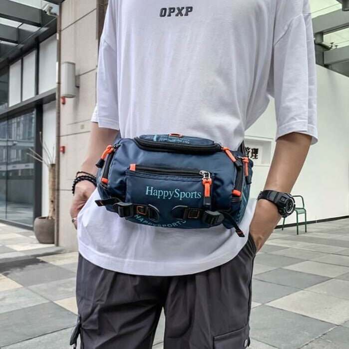 Sac à taille et bandoulière pour hommes résistant à l'eau – Sac de voyage et de plein air multi-usage