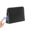 Sac à main en cuir pour hommes avec verrouillage par empreinte digitale – Pochette et portefeuille anti-vol