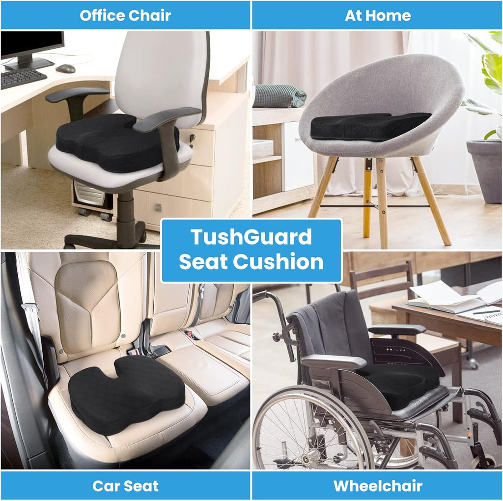 Coussin de Siège en Mousse à Mémoire pour Chaise - Confort pour Chaise de Bureau et de Voiture