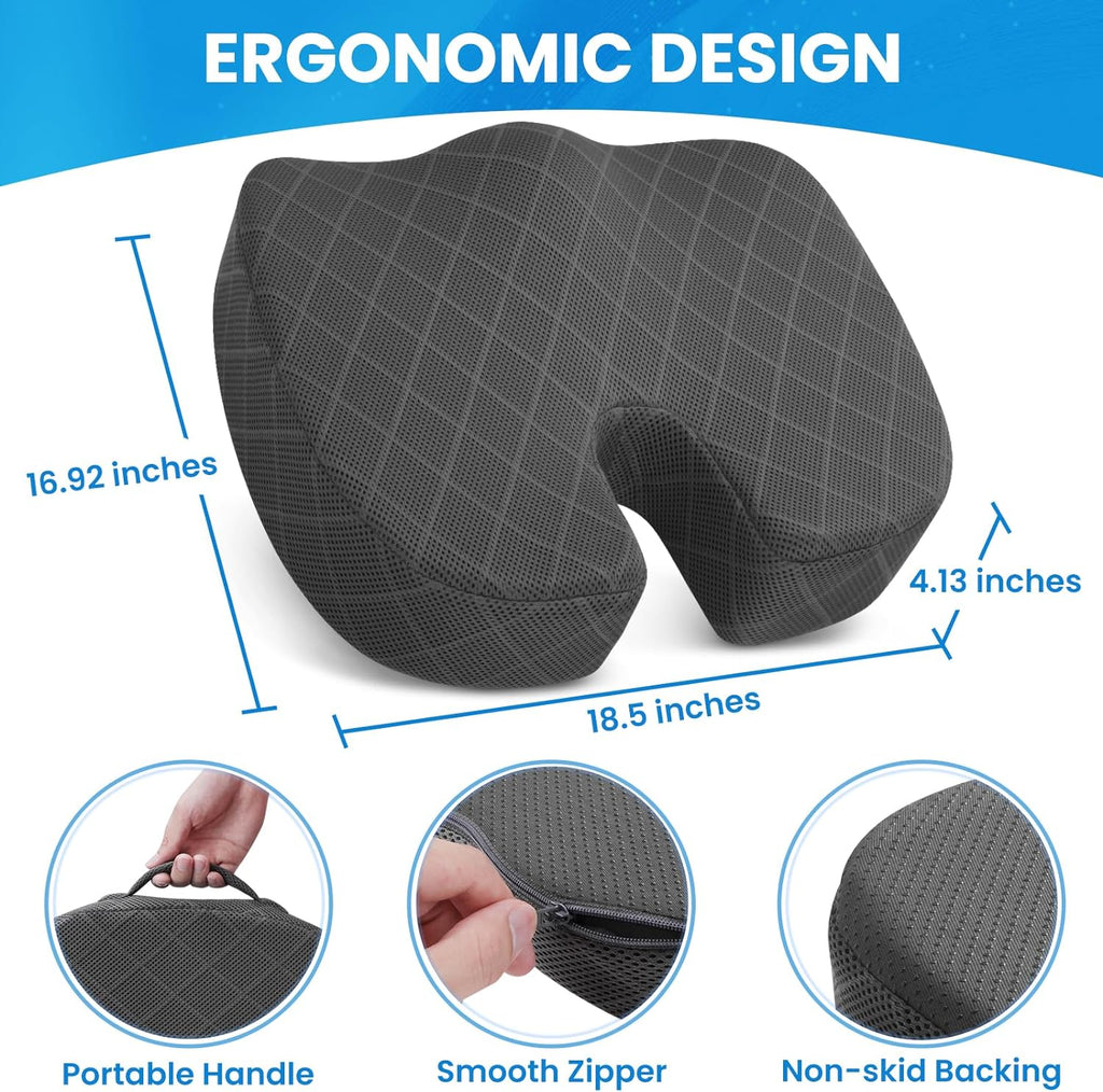Coussin de Siège en Mousse à Mémoire pour Chaise - Confort pour Chaise de Bureau et de Voiture
