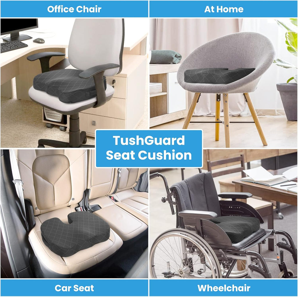 Coussin de Siège en Mousse à Mémoire pour Chaise - Confort pour Chaise de Bureau et de Voiture