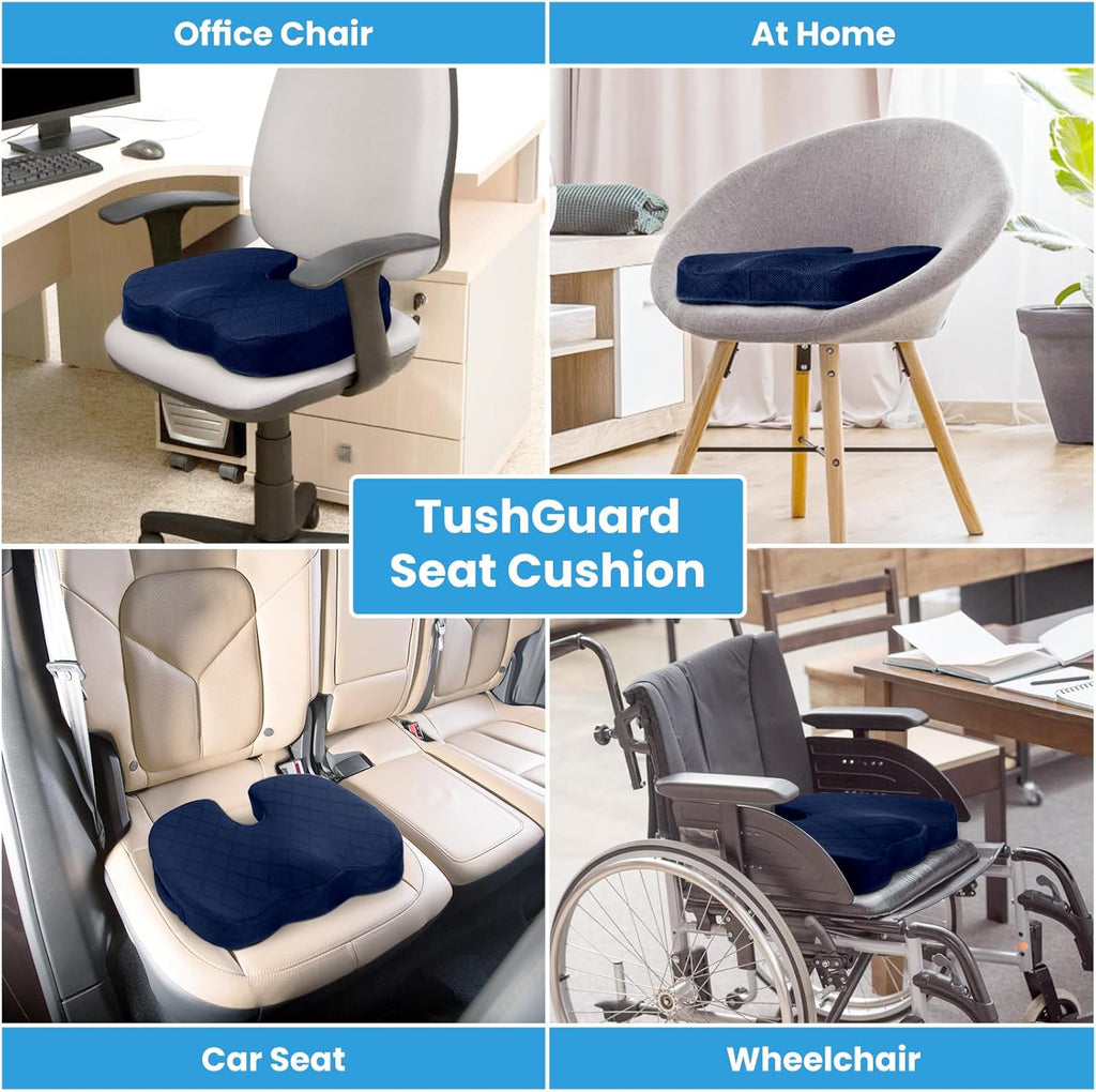 Coussin de Siège en Mousse à Mémoire pour Chaise - Confort pour Chaise de Bureau et de Voiture