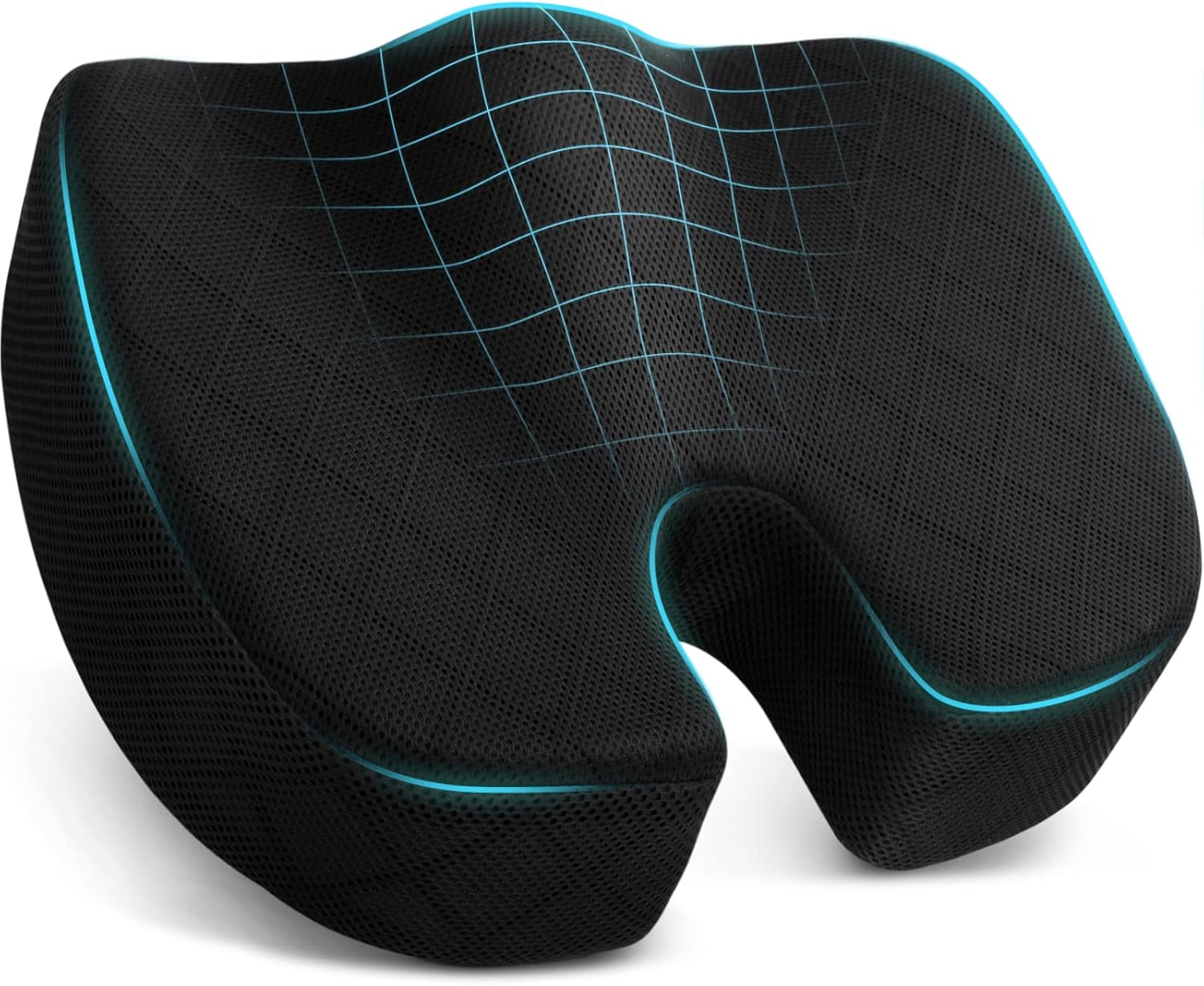 Coussin de Siège en Mousse à Mémoire pour Chaise - Confort pour Siège de Voiture et Chaise de Bureau
