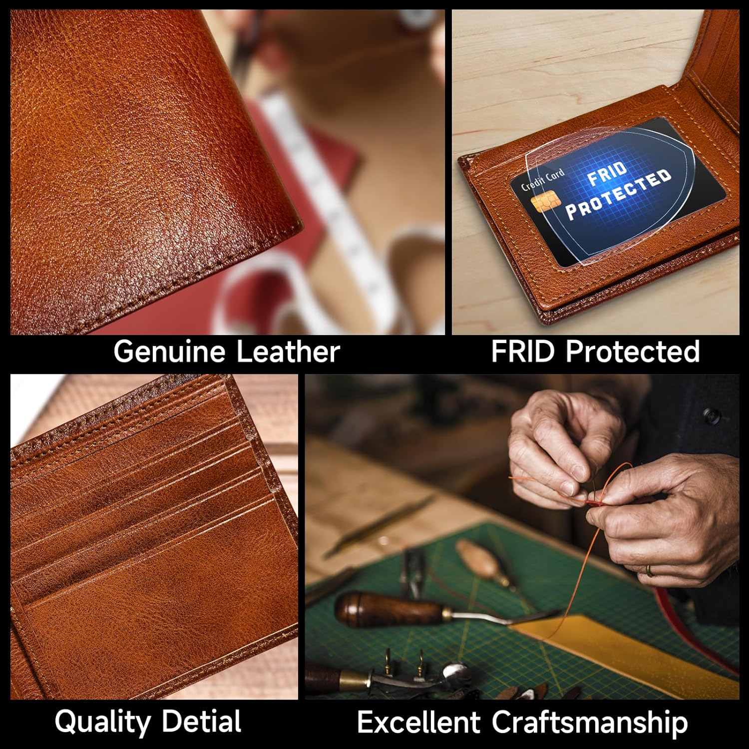 Portefeuille Bifold pour Hommes en Cuir de Première Qualité - EliteFold