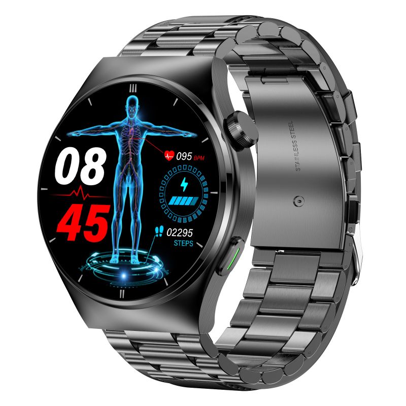 Montre Intelligente de Surveillance de la Glycémie et de la Pression Artérielle pour Hommes