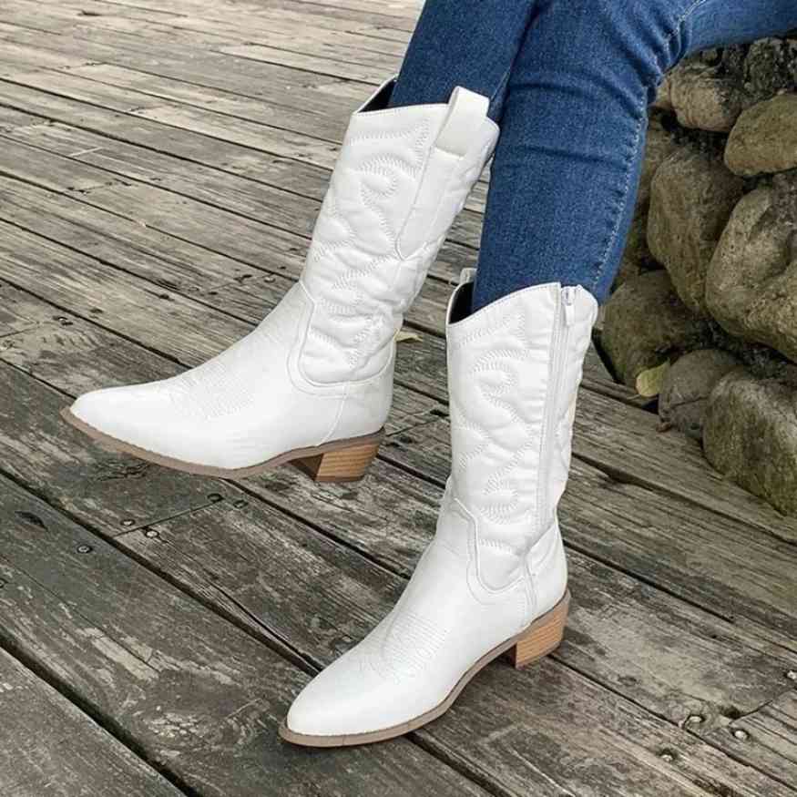 Bottes Cowgirl Rétro Mi-Mollet